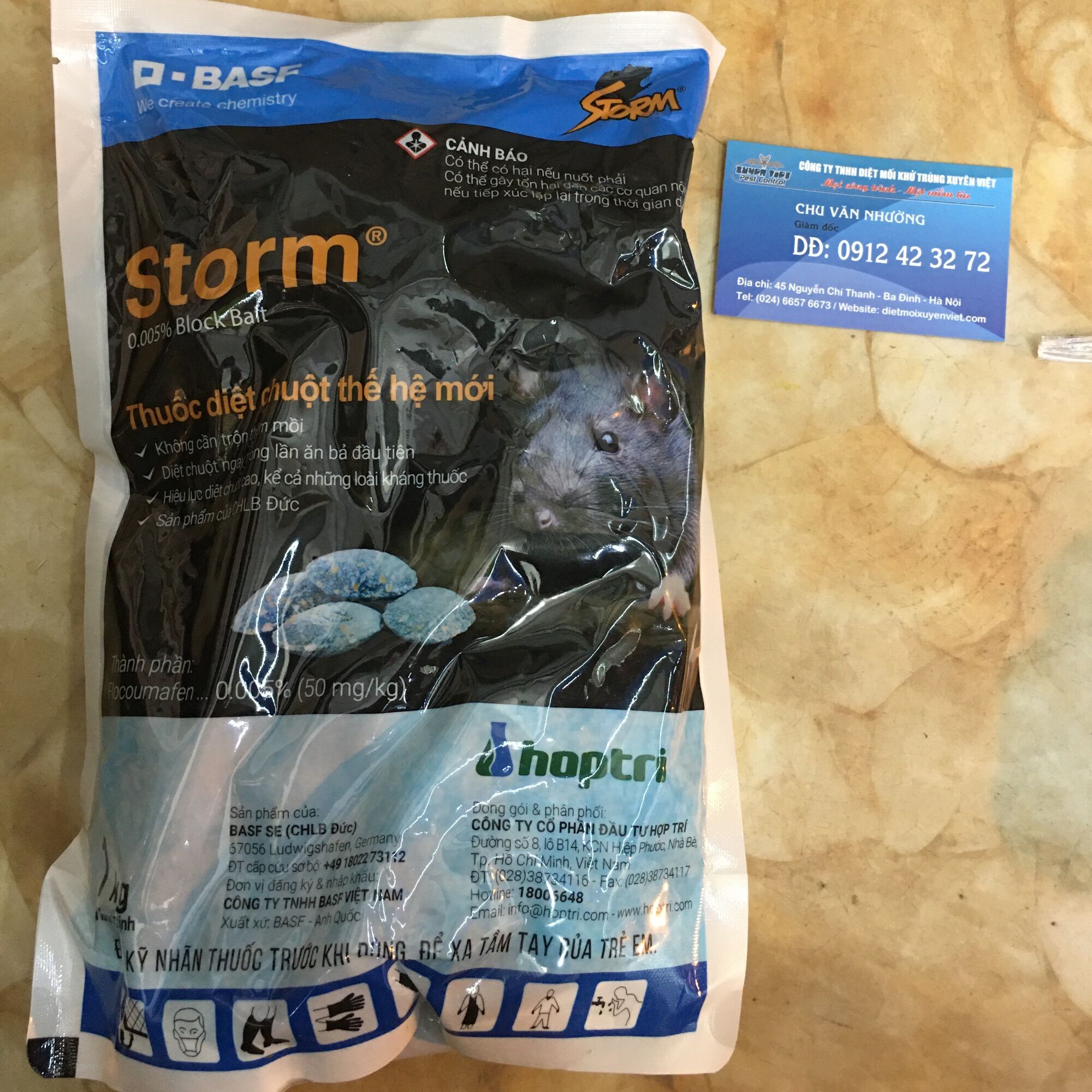 Thuốc diệt chuột sinh học STORM túi 1kg