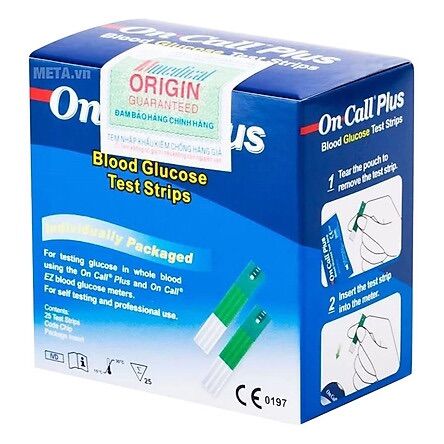 Hộp 25 que thử đường huyết On Call Plus