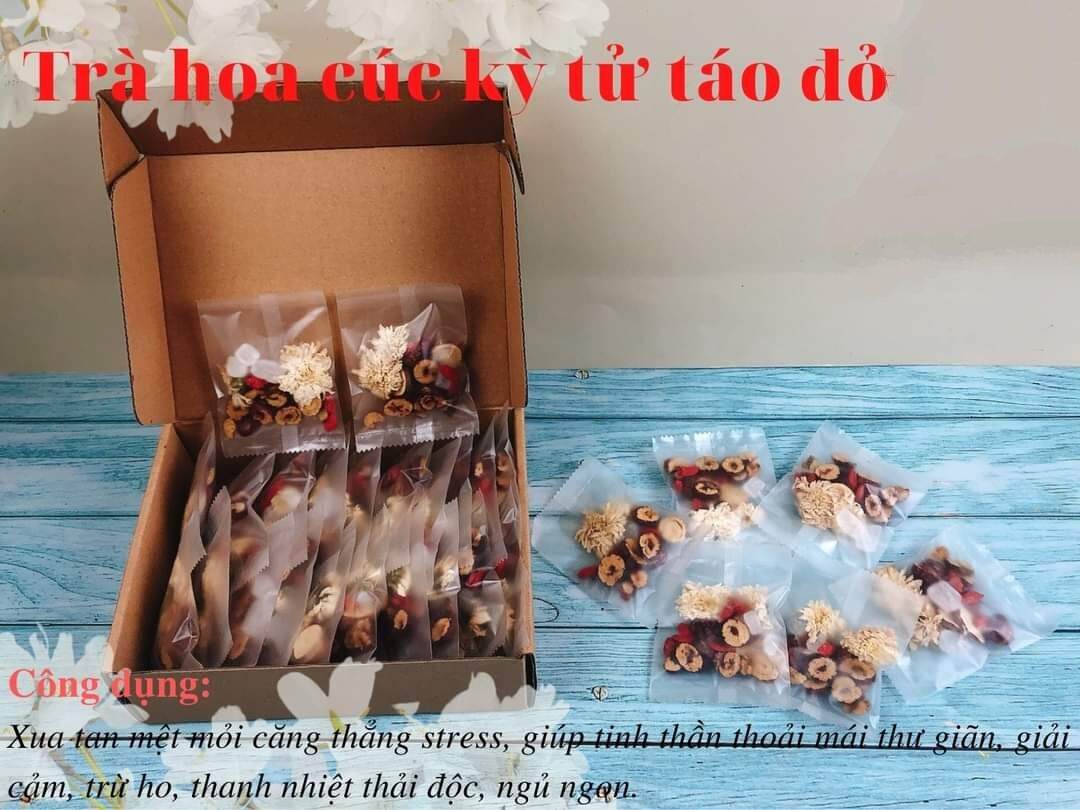 Trà Hoa Cúc, Kỷ Tử, Táo Đỏ, Cam Thảo