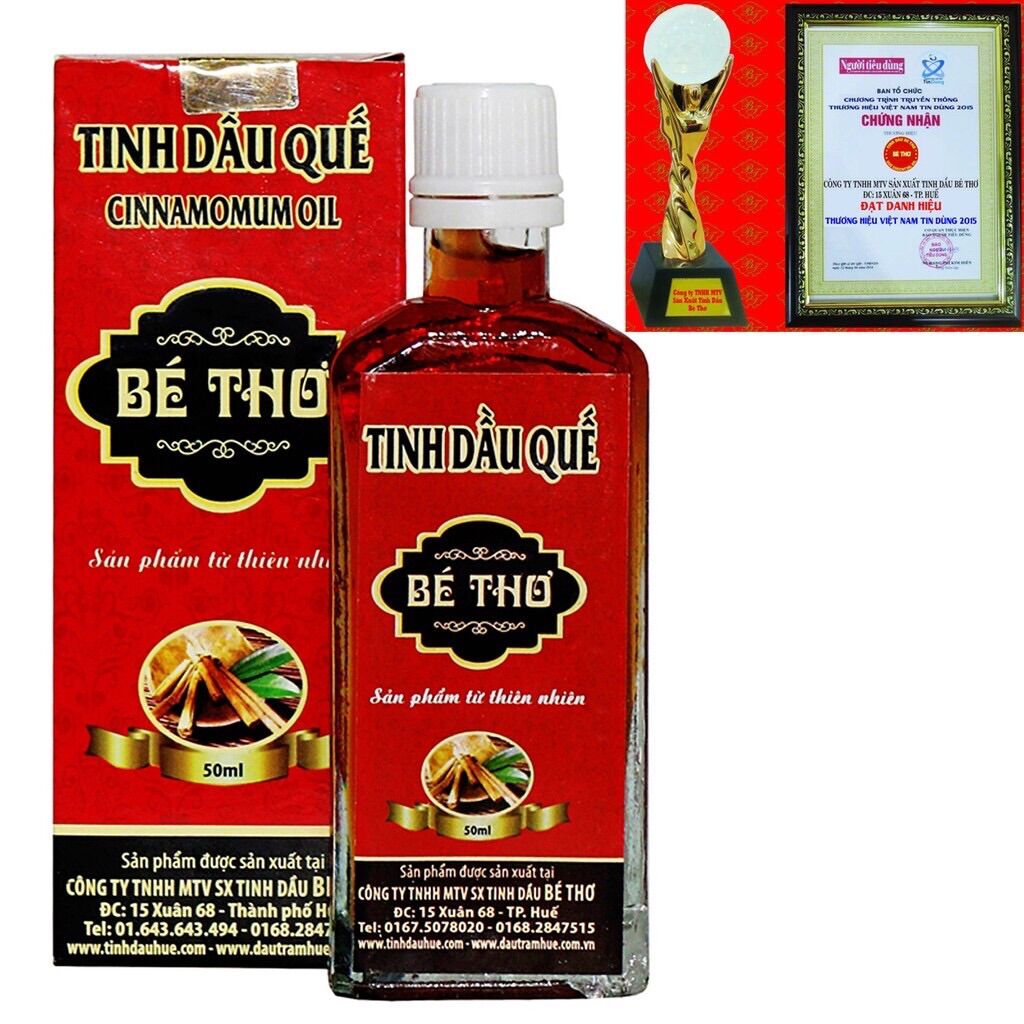 Tinh dầu quế Bé Thơ chính hãng