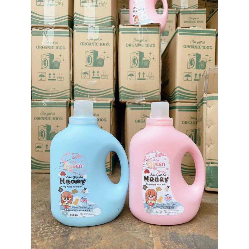 Nước giặt xả Honey, dung tích 2L/can
