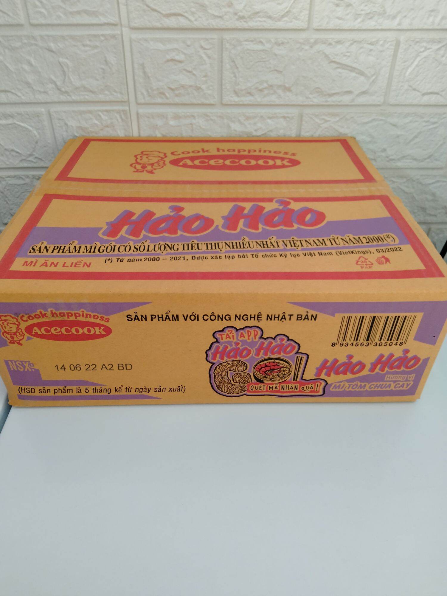 Thùng 30 gói Hảo Hảo chua cay 75g