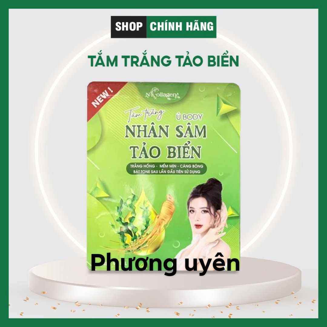 Tắm trắng nhân sâm tảo biển ncollagen gói 95ml chính hãng cty