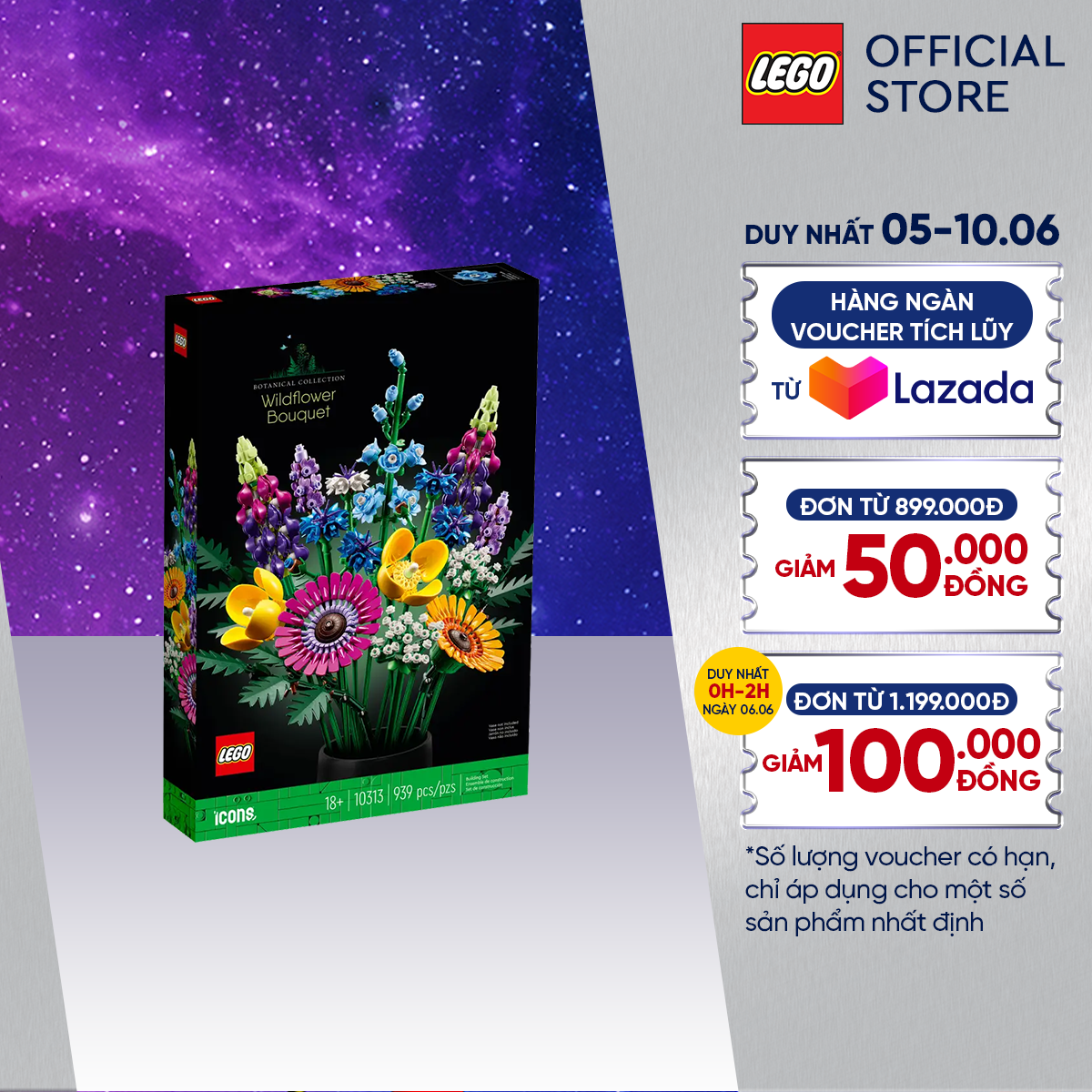Lego adults icons đồ chơi lắp ráp 10313 bó hoa trang trí lego