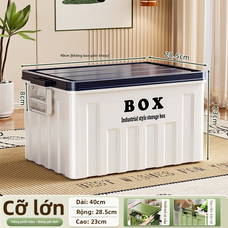 XINGYOU | Hộp Lưu Trữ Nhựa Dung Lượng Lớn Có Nắp và Quai Xách