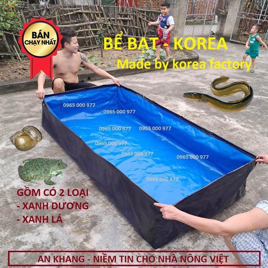 [TẶNG VAN XẢ ] Bể bạt nuôi ốc ếch cá korea xanh dương 2x1x0,5