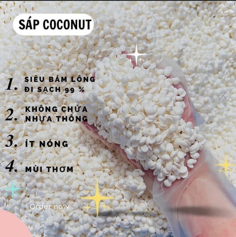Hạt sáp wax lông sữa dừa cực thơm, siêu bám lông, siêu thơm