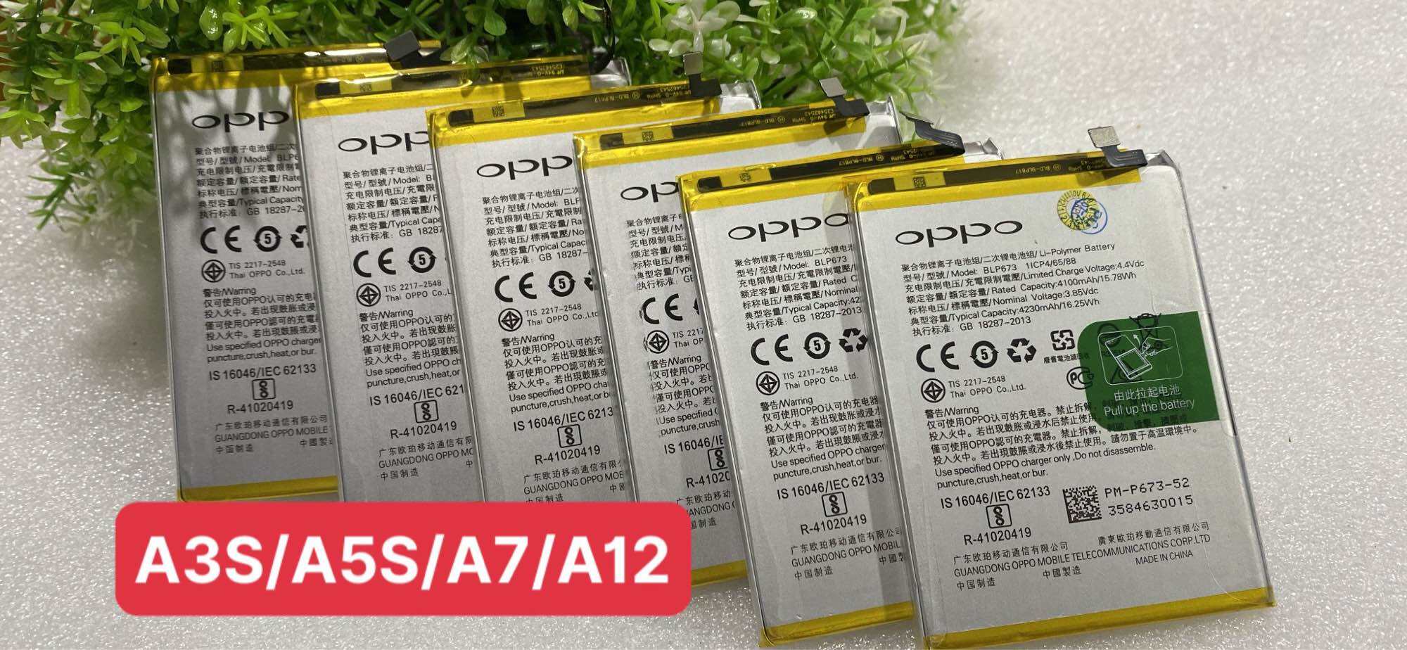 Pin A3S / A5S / A7 / A12 / BLP673 zin new, thay pin điện thoại oppo A3S/A5S/A7/A12 hàng chuẩn giá tốt