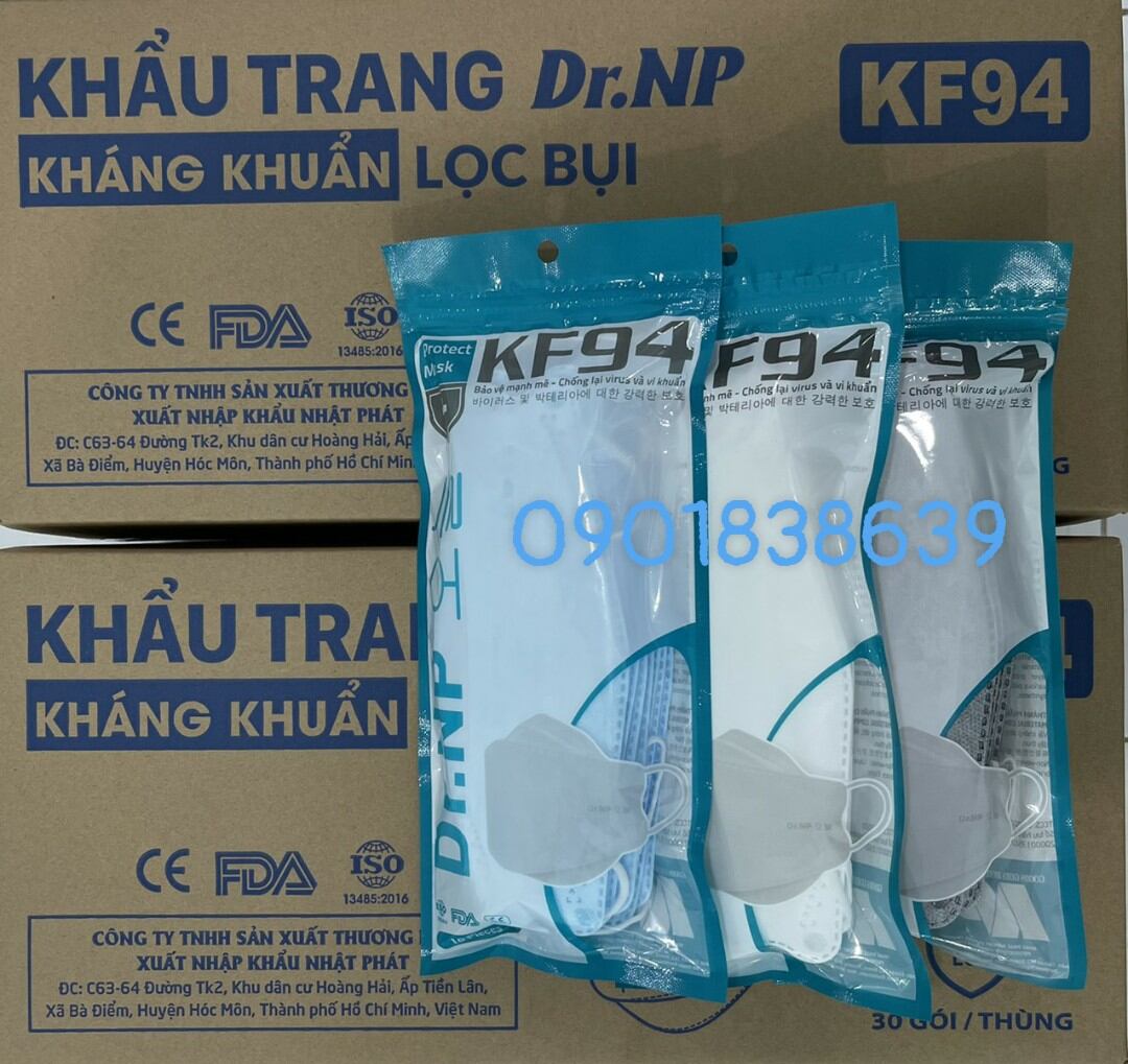 1 thùng 300 chiếc khẩu trang 4d kf94 nhật phát