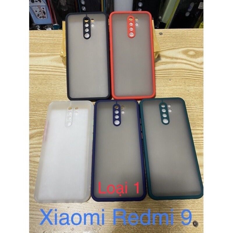 Ốp lưng xiaomi redmi9 viền dẻo lưng nhám bảo vệ camera