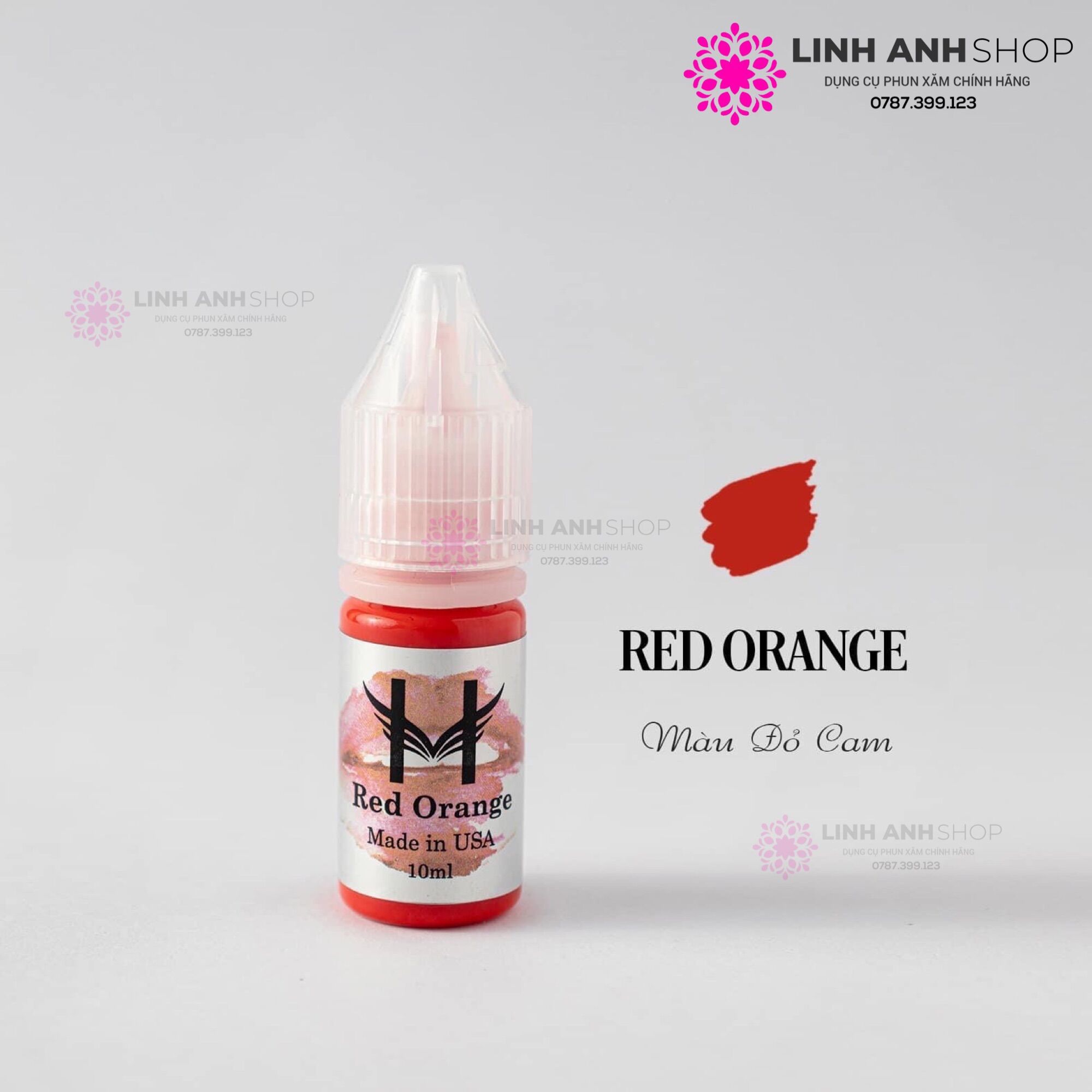 MỰC H HOA ĐÀO 10ML CAO CẤP PHUN MÔI SIÊU ĐẬM