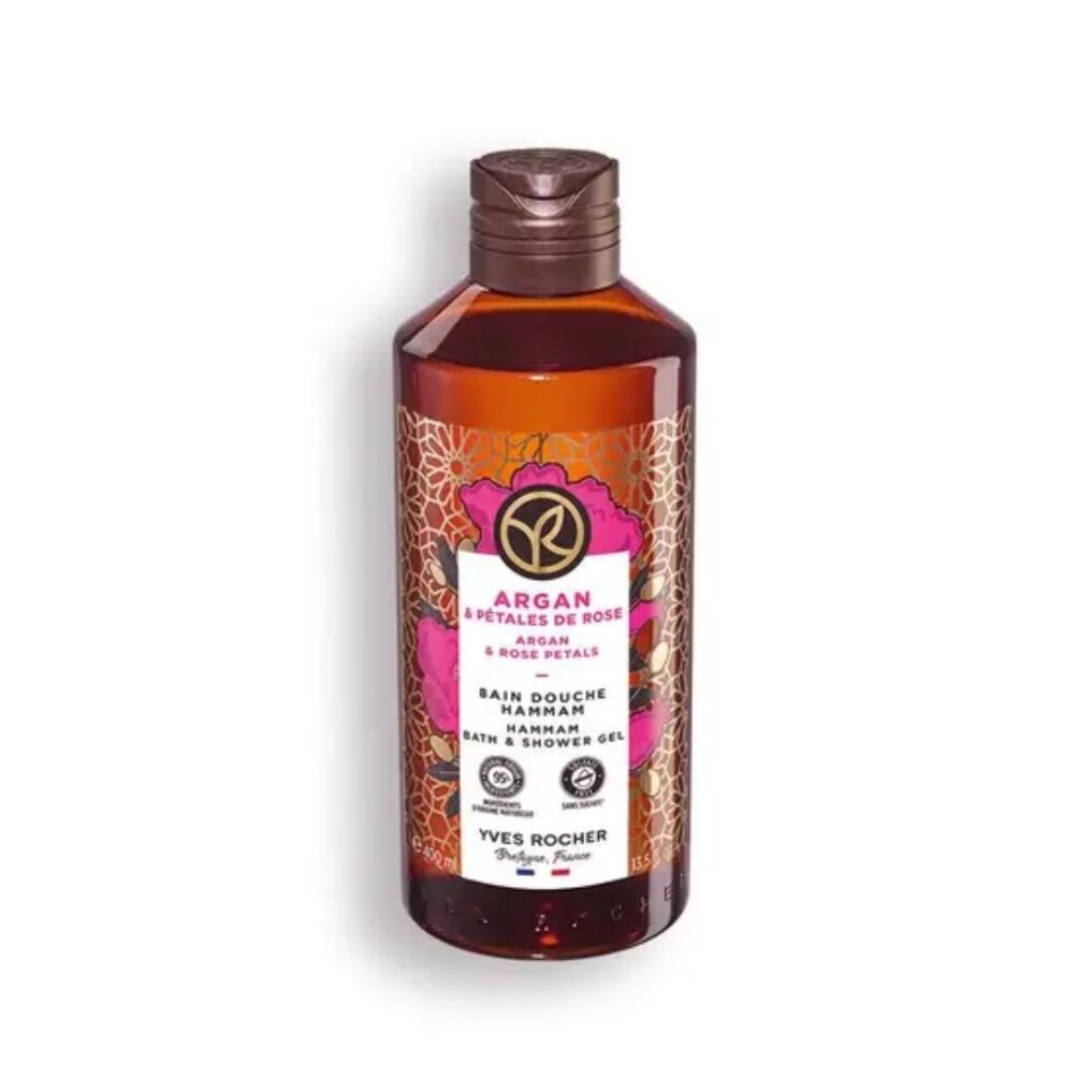 Gel tắm Yves Rocher Argan Rose Petals Bath And Shower Gel 400ml