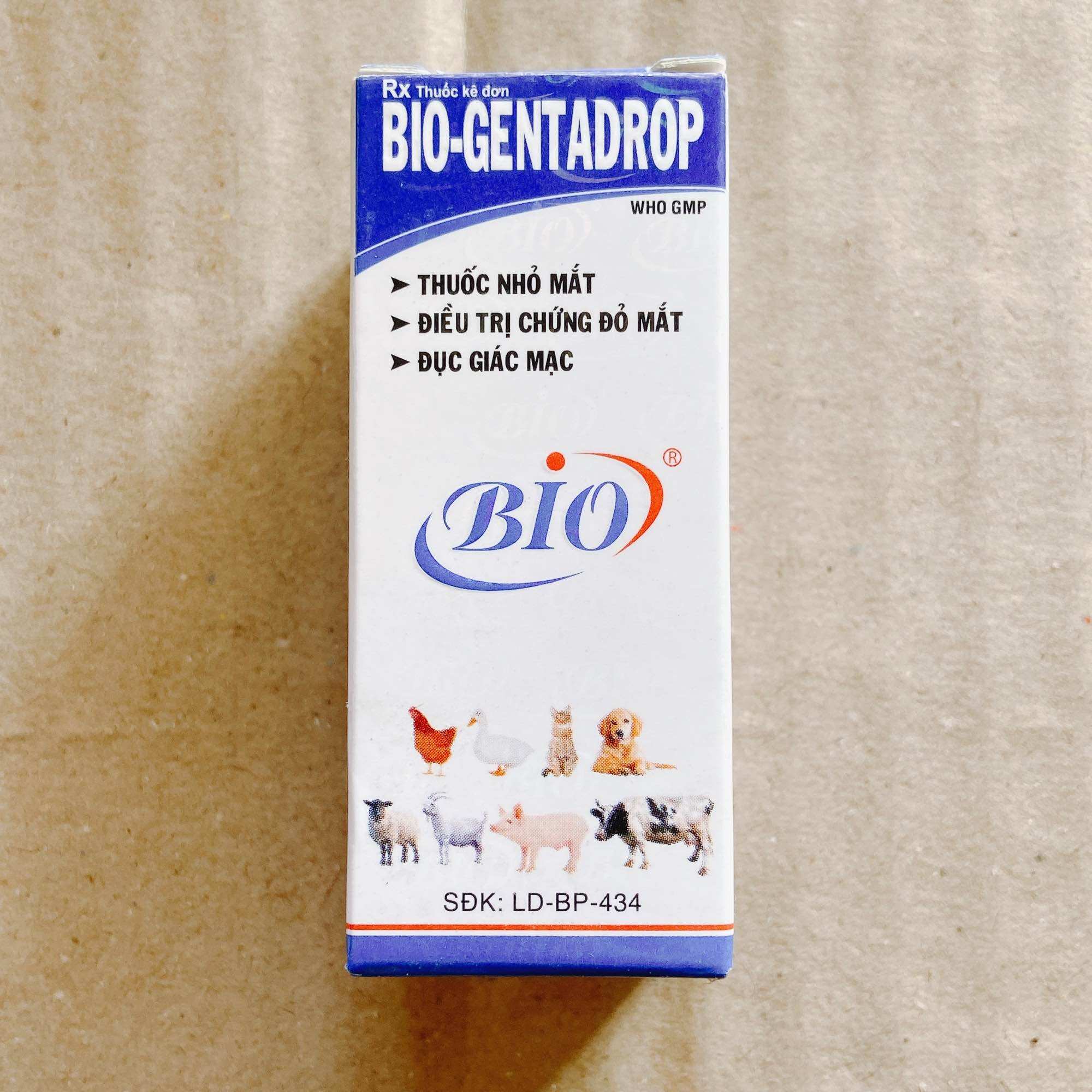 Bio Gentadrop thuốc nhỏ mắt trị đỏ mắt, chảy nước mắt thú cưng