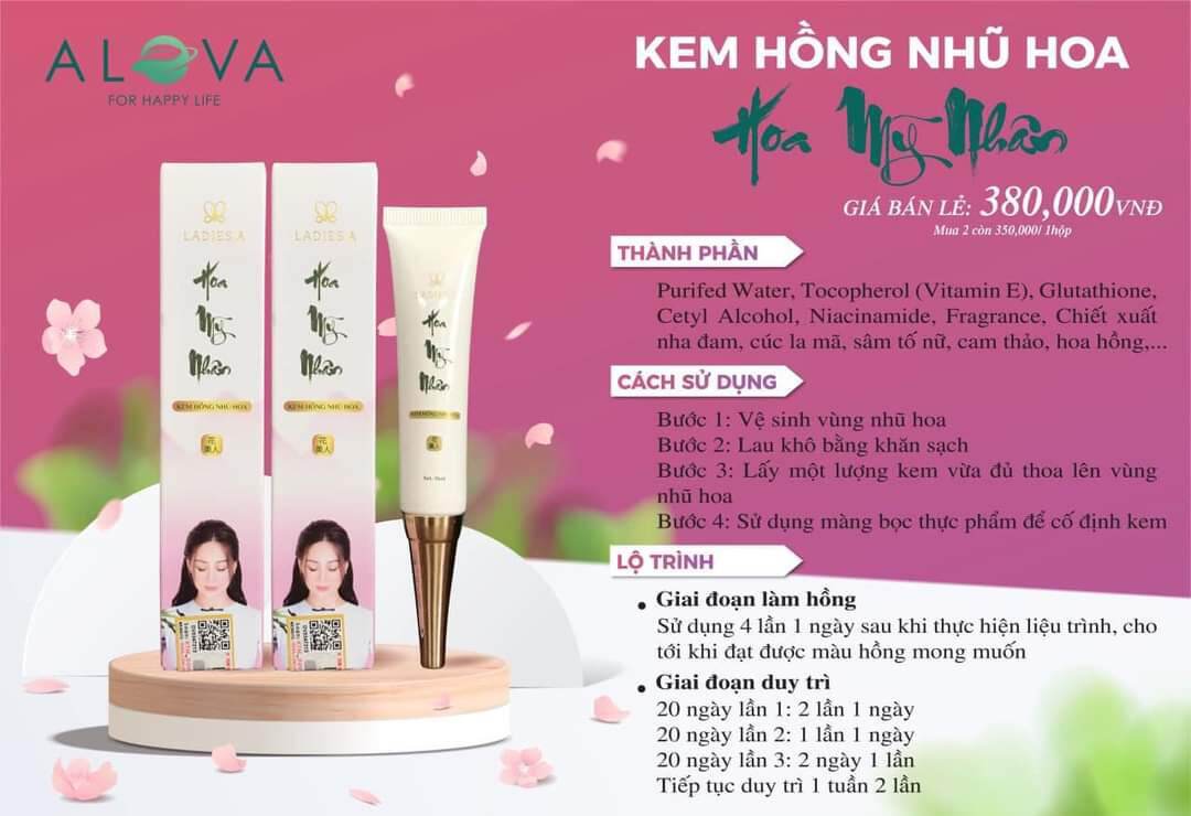 Kem Hồng Nhũ Hoa Hoa Mỹ Nhân Dova