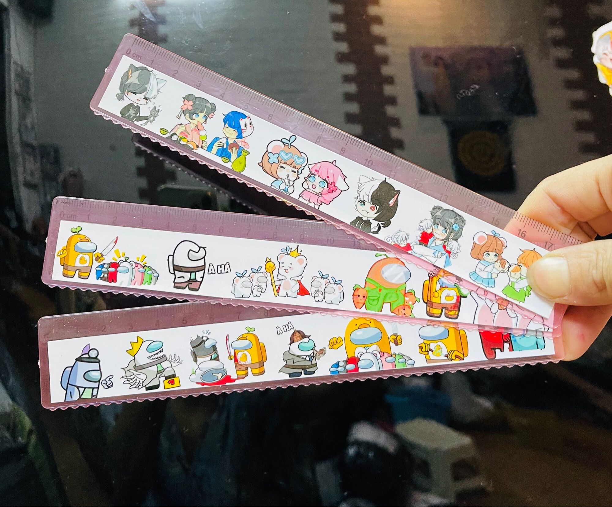 Set 2 thước kẻ Hero team Among us 18cm