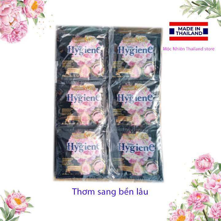 Nước xả vải Hygiene Thái Lan màu đen, 120 gói, có tiếng việt