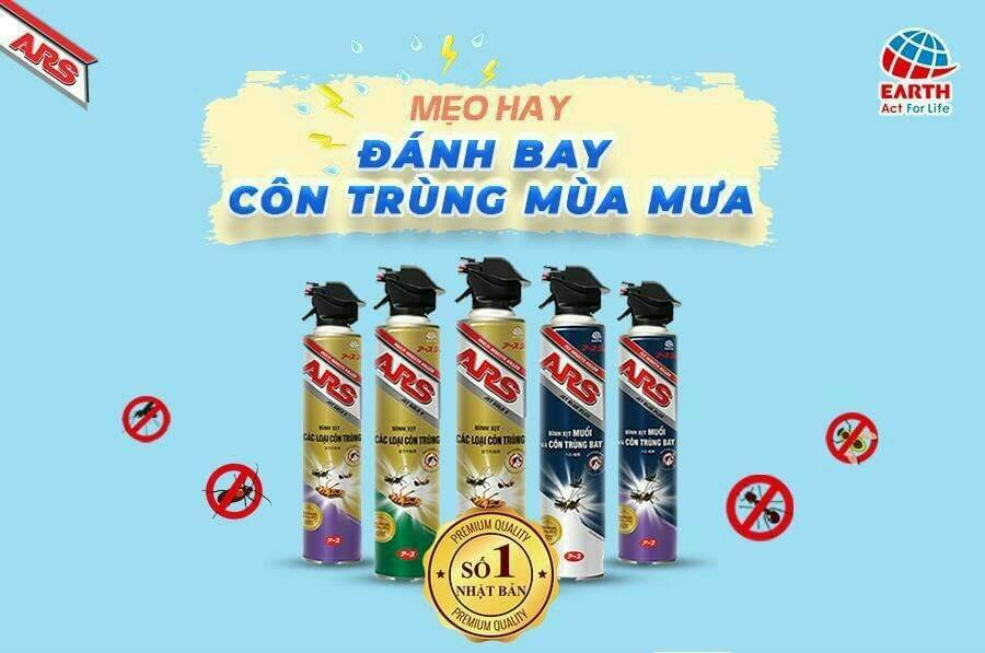 Bình xịt các loại côn trùng ars jet gold s 600ml - hương lavender - không mùi - chanh xả