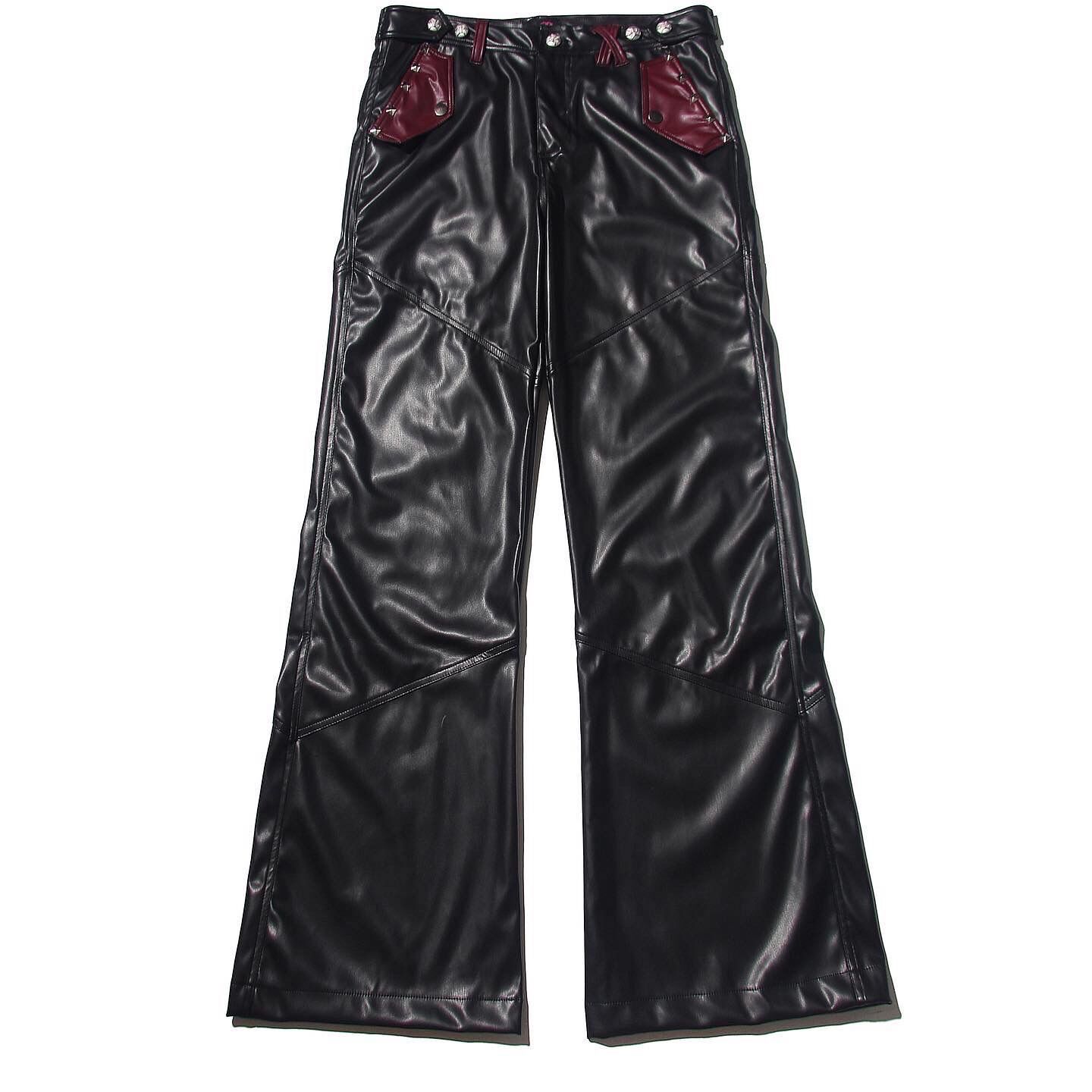 Rock star Black Leather Pants