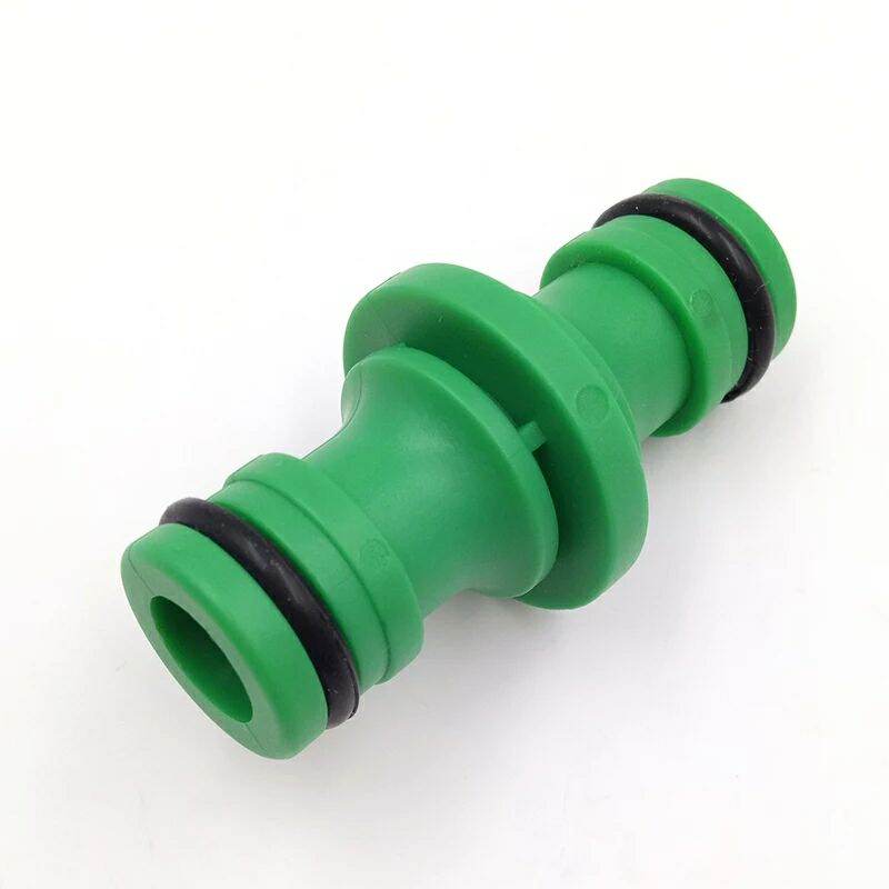 Quick connect water with 2 male connections and use 2 way hose pipe.