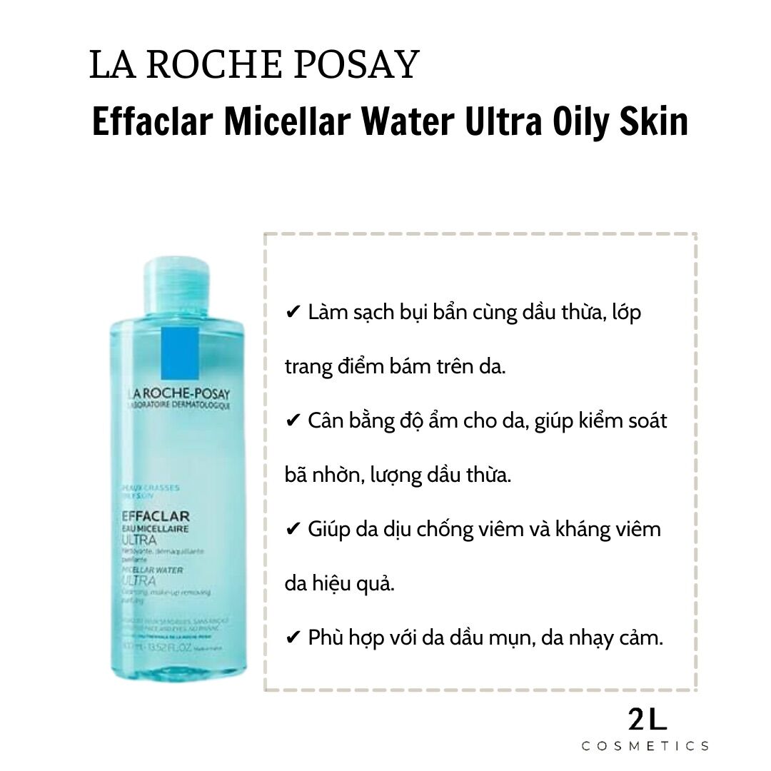 ‼️ nước tẩy trang la roche-posay cho da dầu, nhạy cảm ‼️