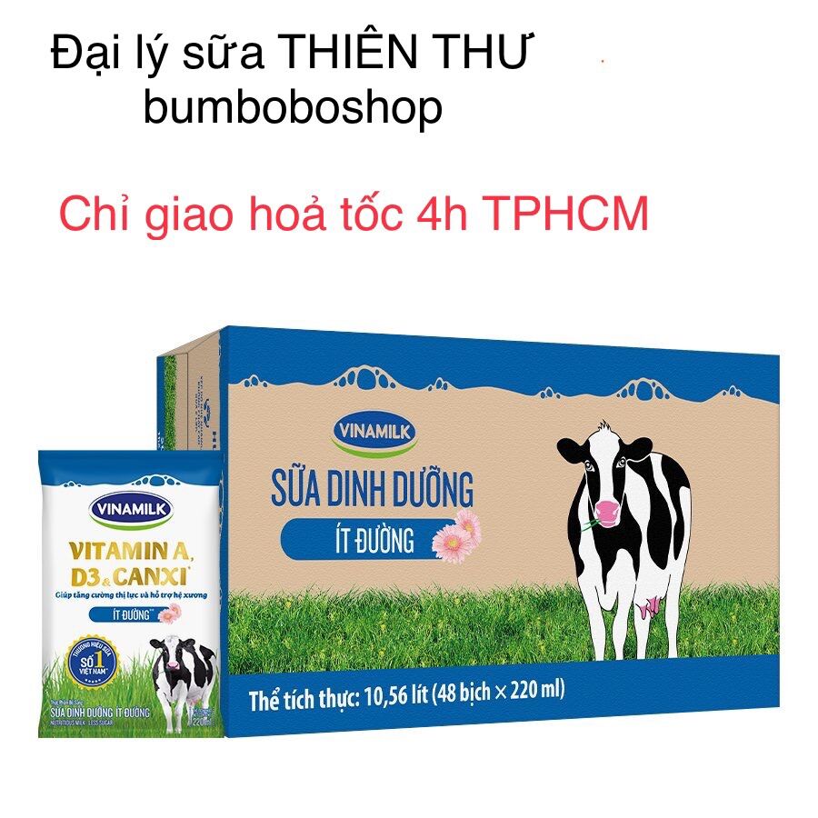 Thùng 48 bịch sữa vinamilk - giao hoả tốc 4h tphcm