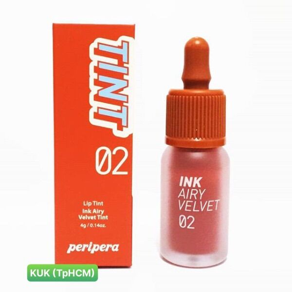 Son kem lì Ink Airy Velvet số 02 màu cam gạch