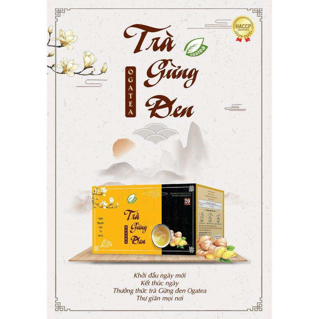 Trà gừng đen túi lọc Ogatea