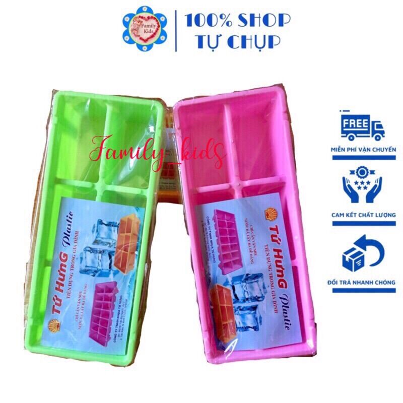 Khay nhựa đựng đá Tứ Hưng Plastic 6 viên nhiều màu_dễ lấy đá