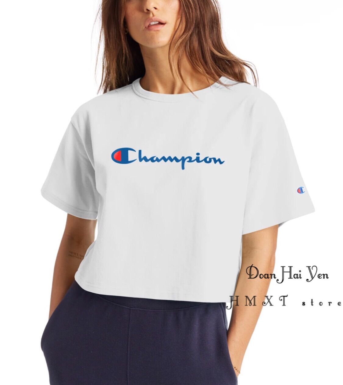 Áo thun nữ croptop Champion chính hãng