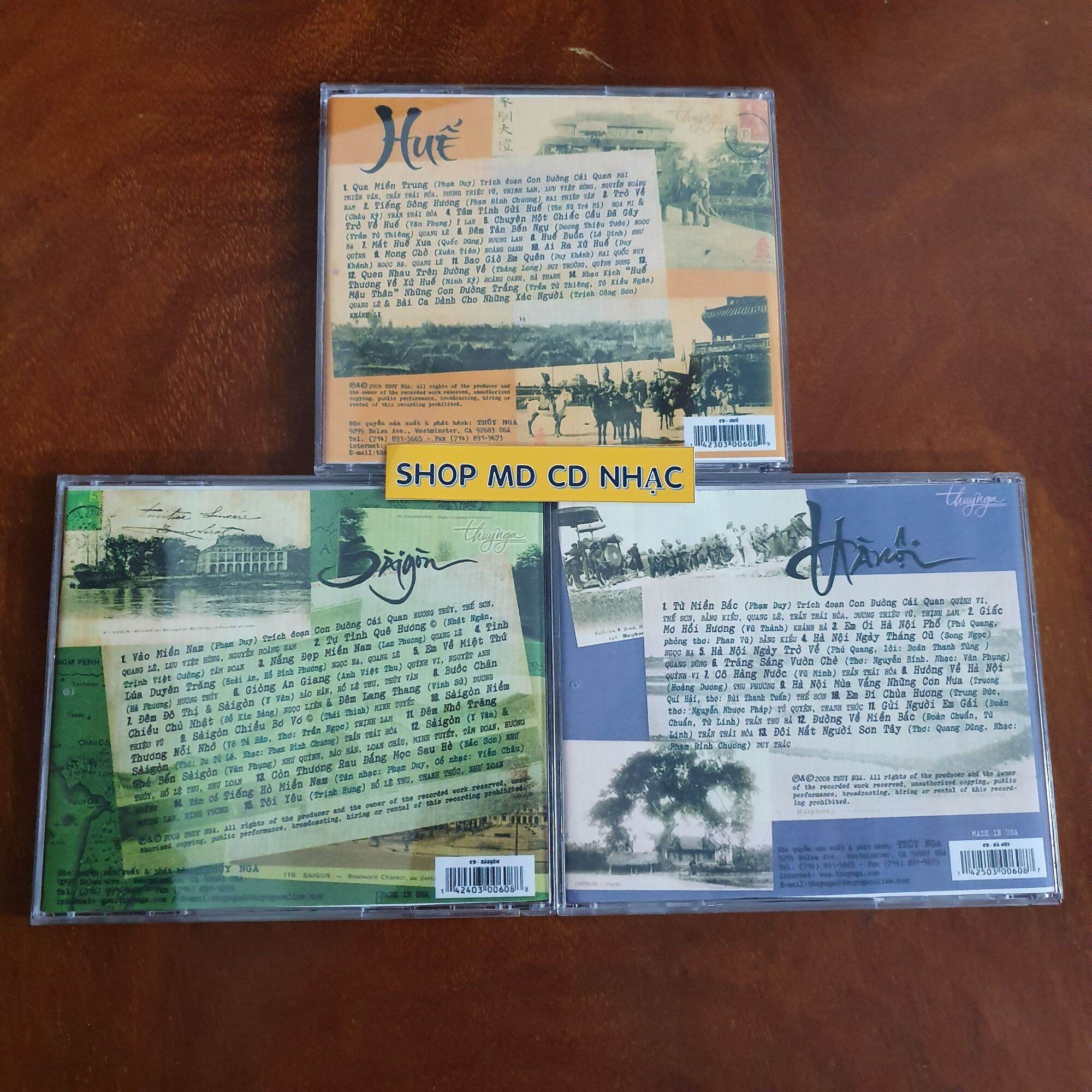 [MDCD] Bộ 3 Đĩa CD Huế - Hà Nội - Sài Gòn