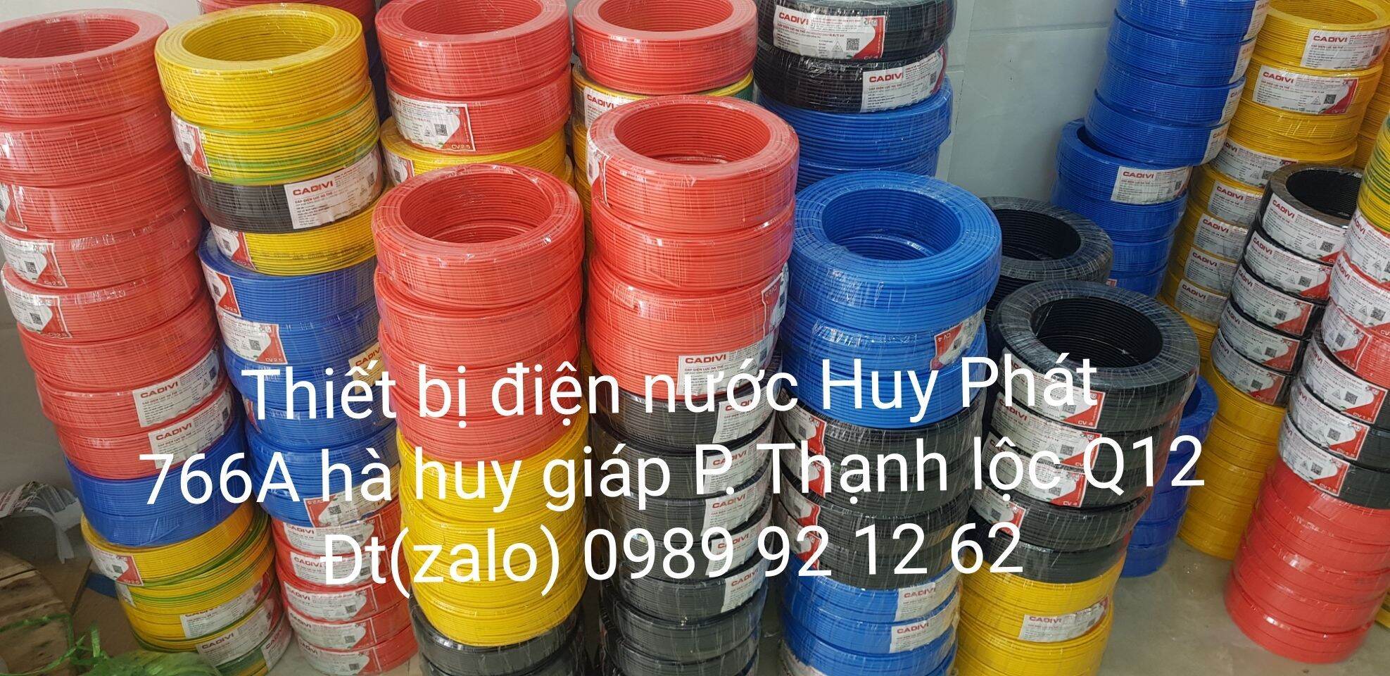 [HCM]Dây cáp điện cadivi CV 6.0  (cuộn 100mét  Đỏ vàng . xanh .đen .ter)