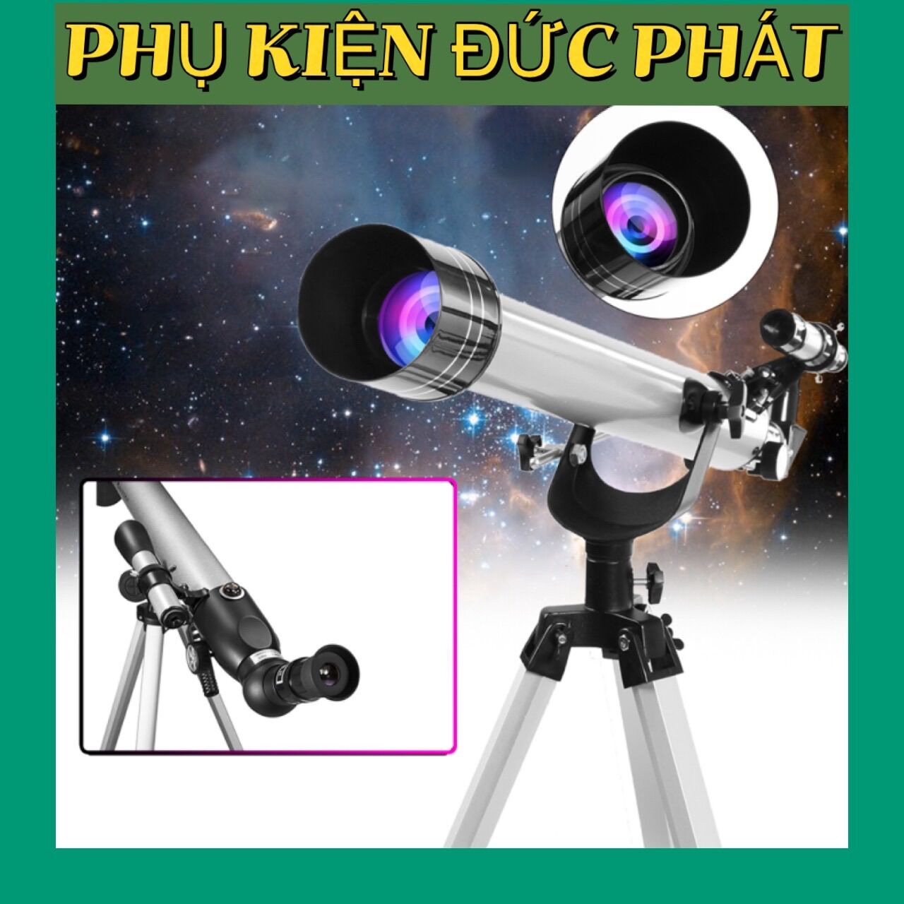 Kính thiên văn khúc xạ c2105 - kính viễn vọng khúc xạ ngắm trăng sao, du lịch, dã ngoại cực rõ nét hàng chính hãng tặng kèm giá đỡ 3 chân