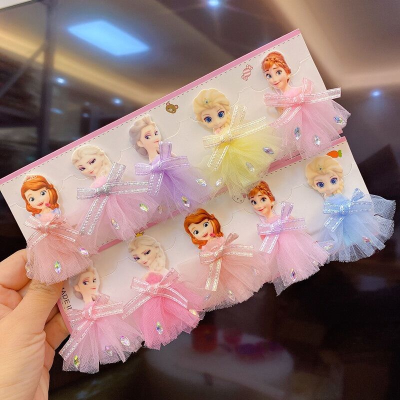 Kẹp tóc Elsa, Anna cho bé gái (màu ngẫu nhiên)