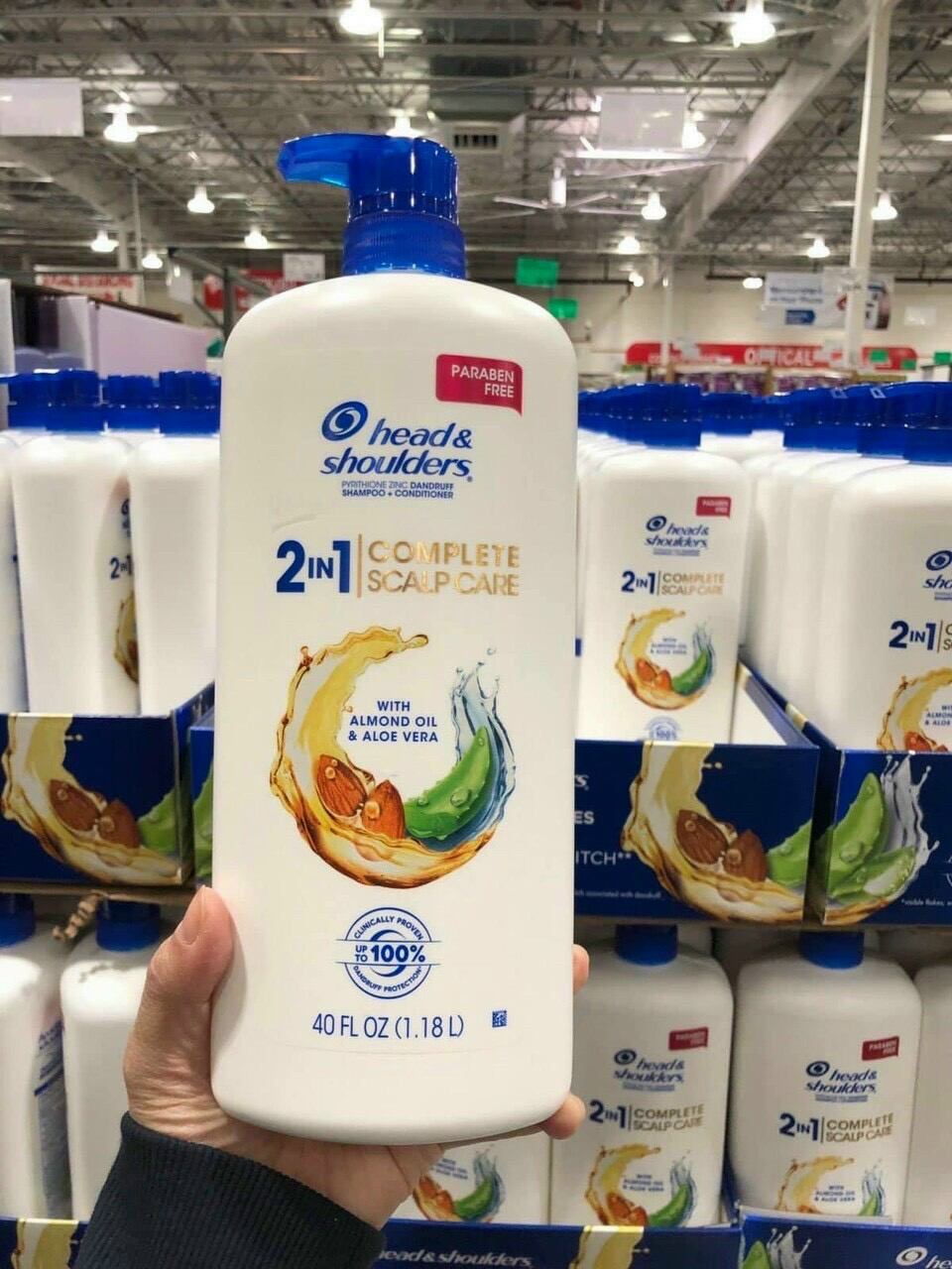 DẦU GỘI XẢ 2IN1 HEAD & SHOULDERS 1.18 LÍT CHIẾT XUẤT HẠNH NHÂN NHẬP MỸ