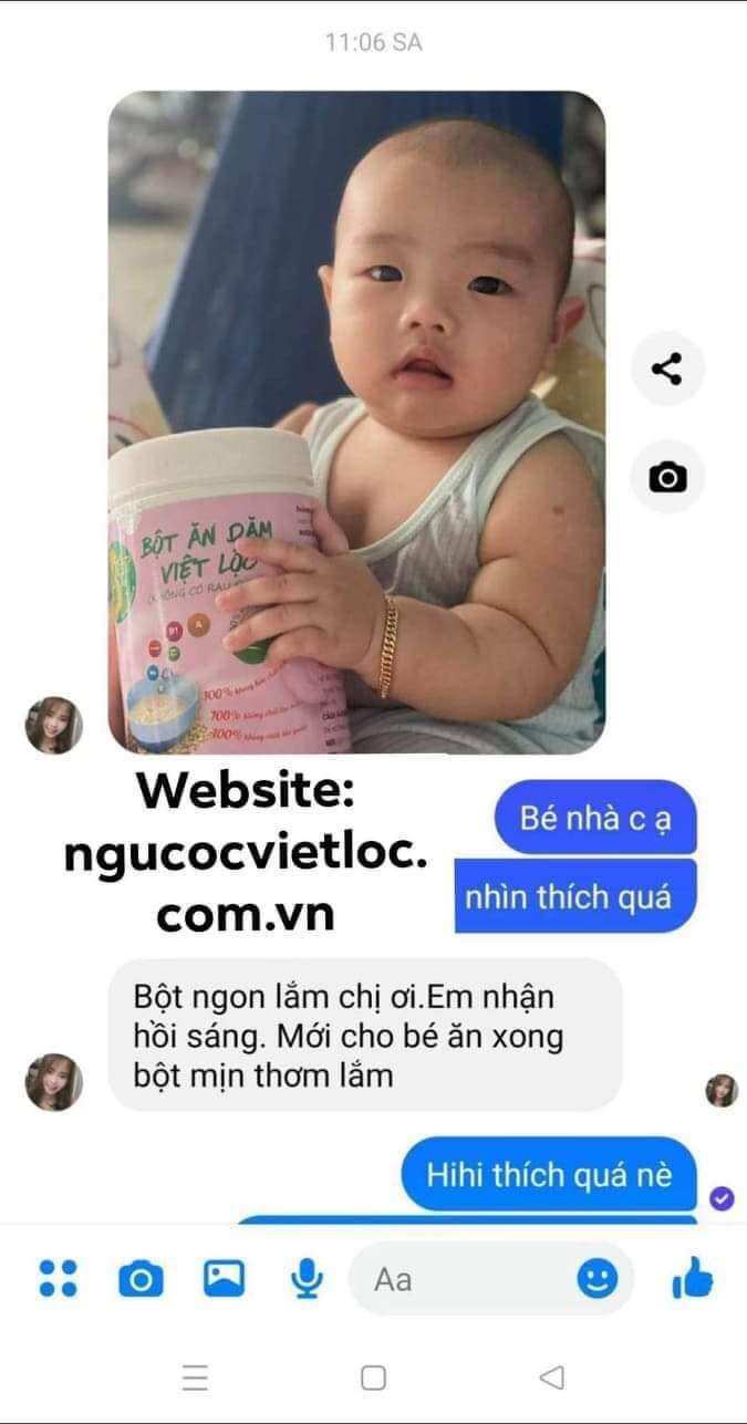 Bột ăn dặm Việt Lộc ( loại dành cho bé 4m-11m)