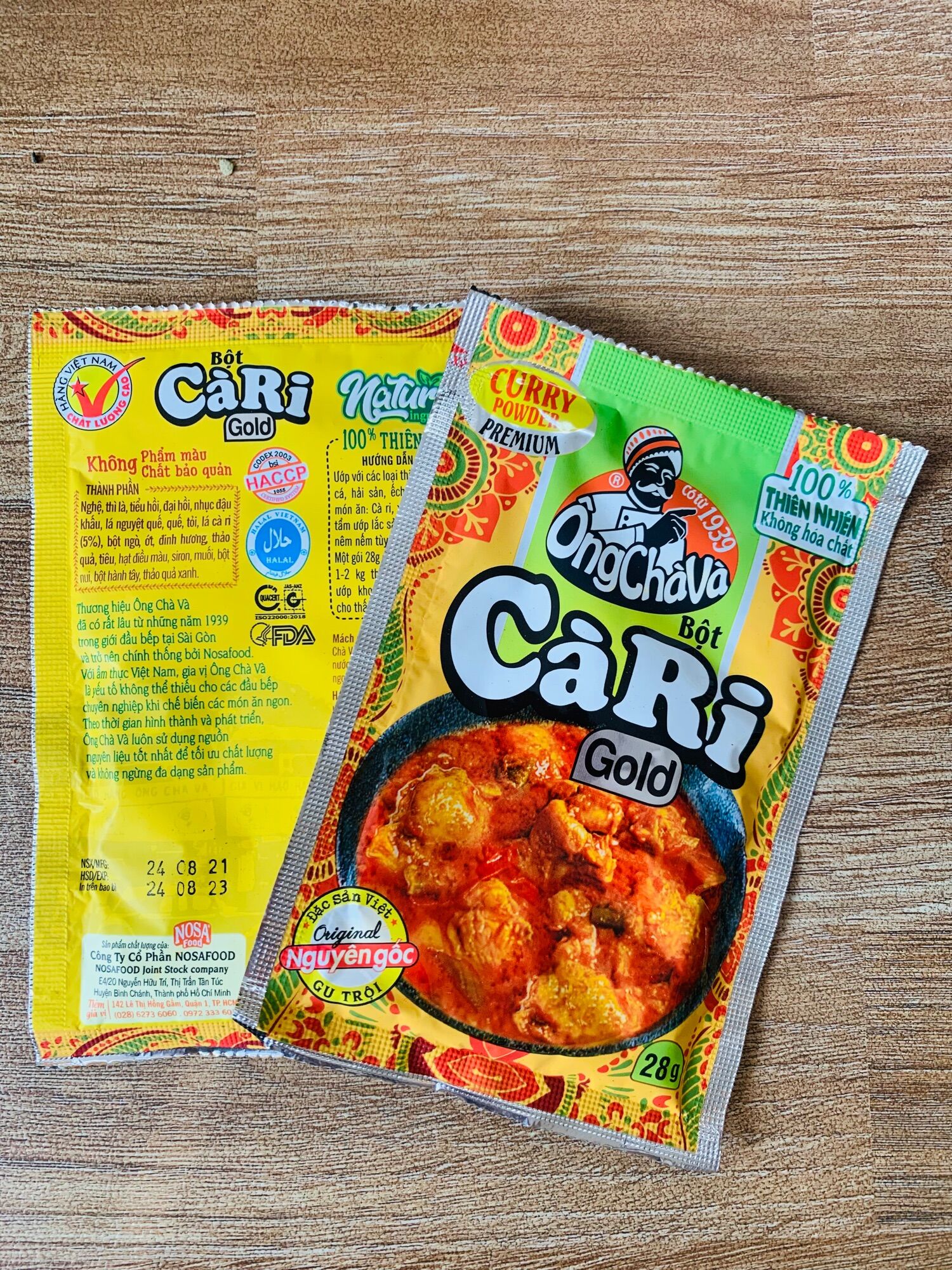 Combo 2 gói bột Cà Ri Gold 28gr OCV
