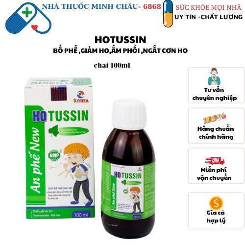 Siro ho Hotussin An Phế New lá thường xuân giảm ho, si rô dùng được cho cả trẻ em và phụ nữ có thai, phụ nữ cho con bú (chai 100ml)