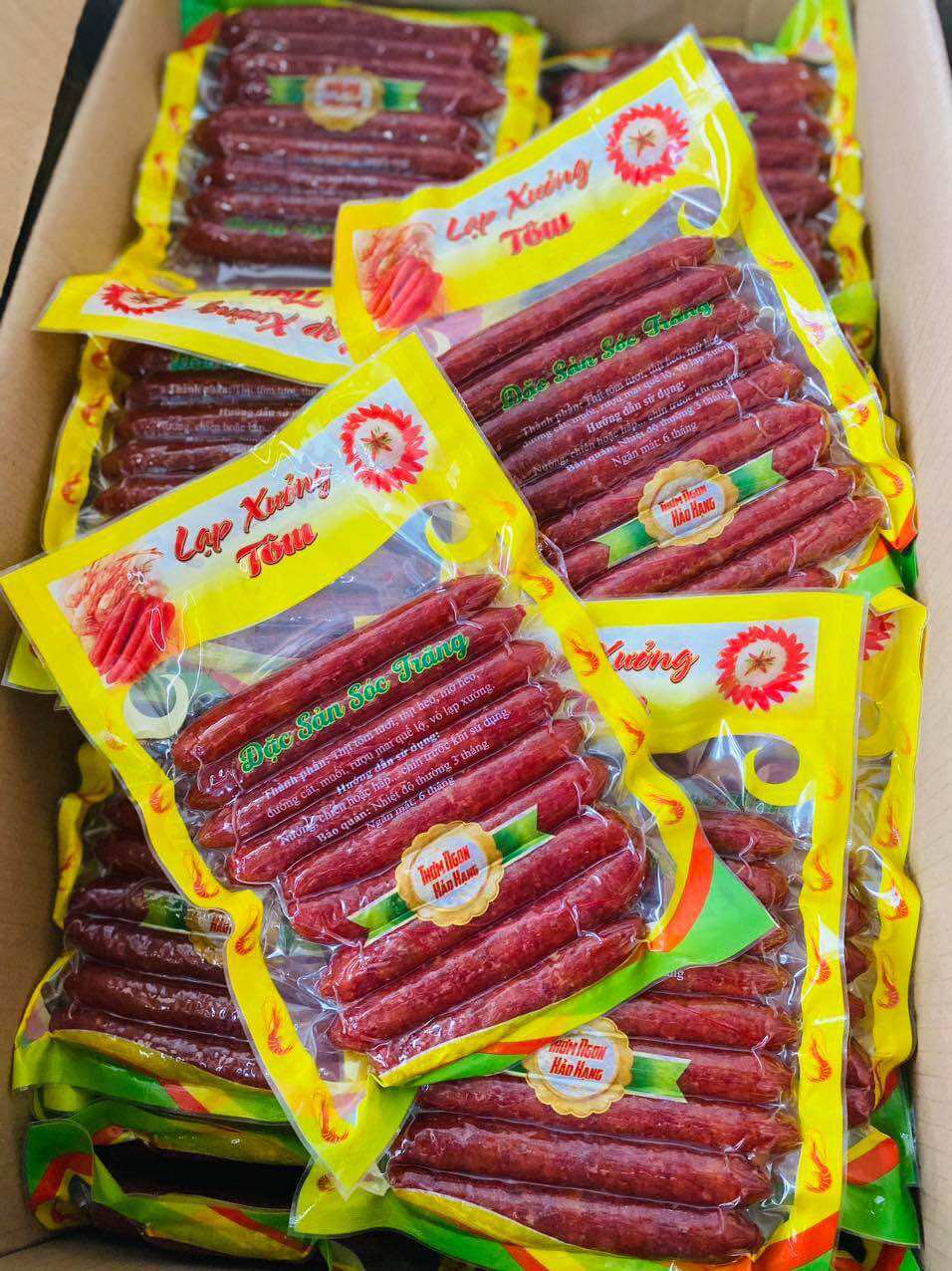 500g lạp xưởng tôm Sóc Trăng siêu ngon