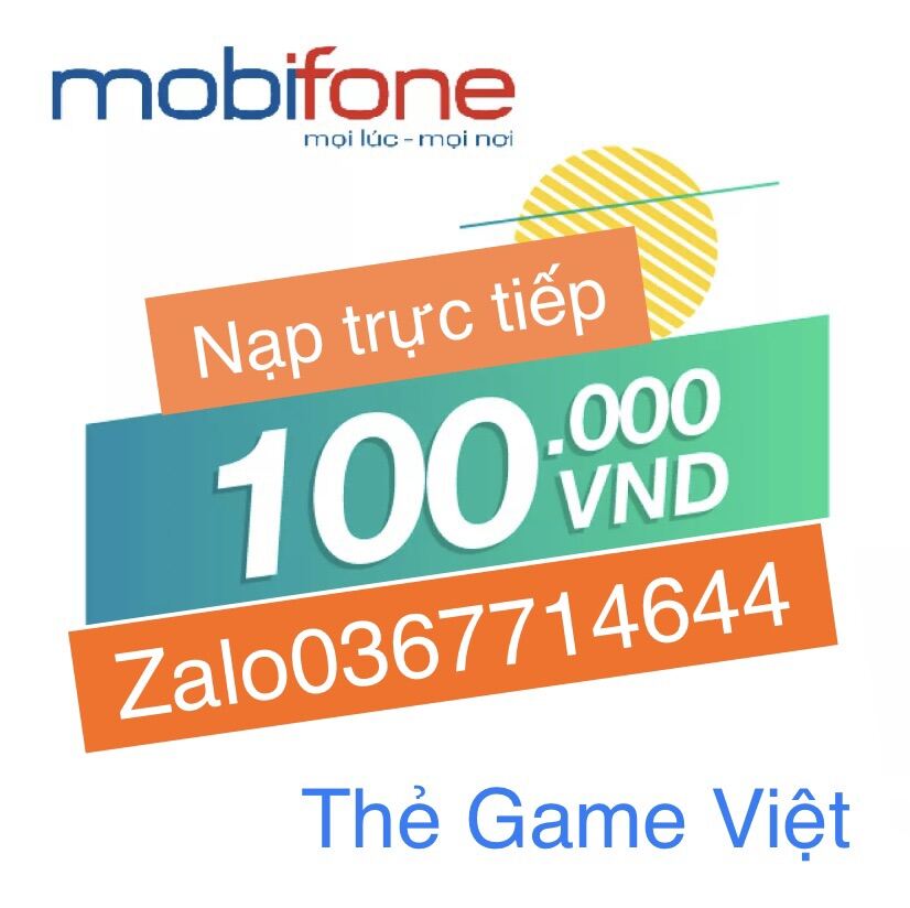 Bảng giá Nạp tiền mobifone Phong Vũ