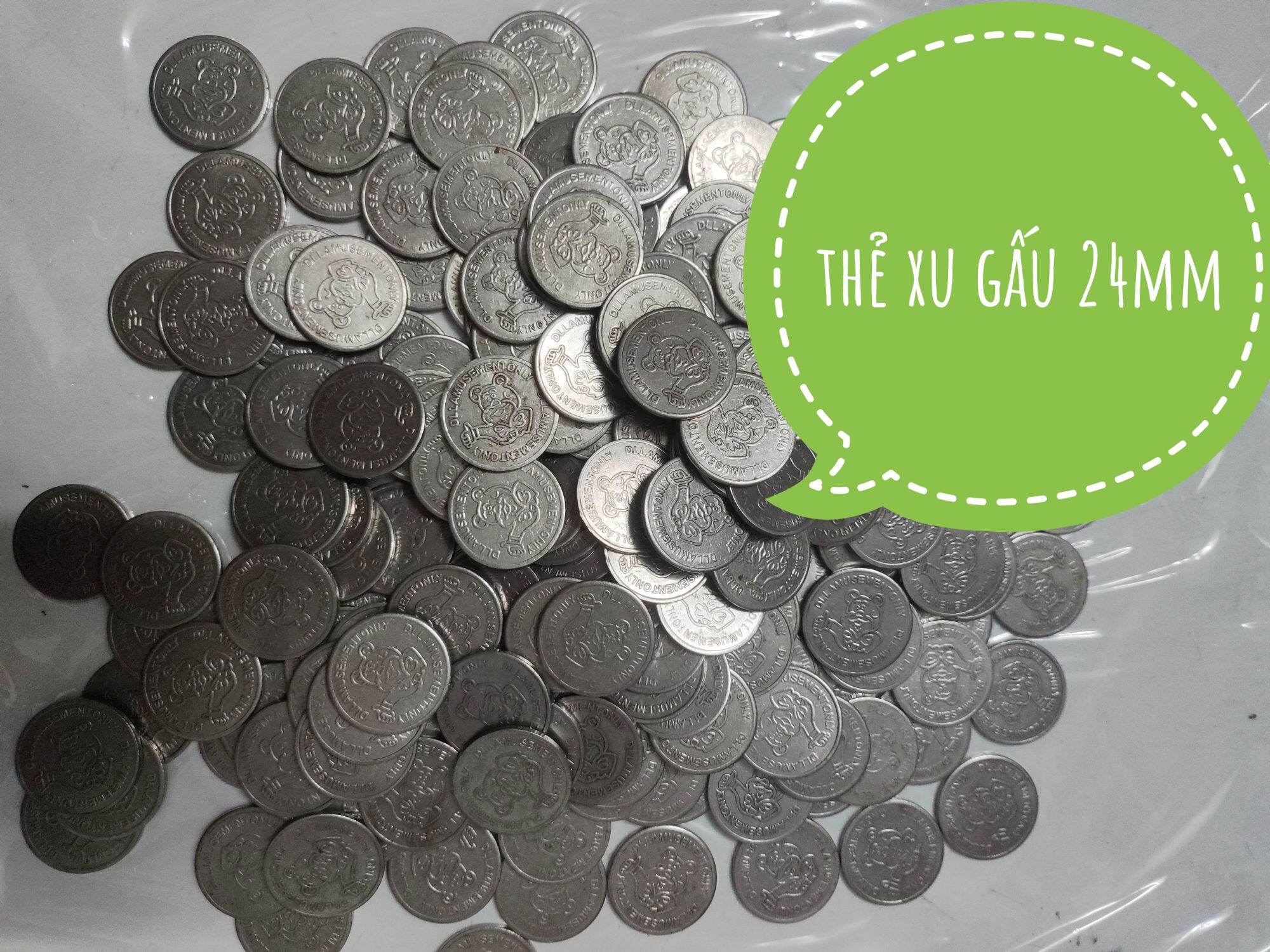 Xu thẻ game 24mm cũ đã sử dụng
