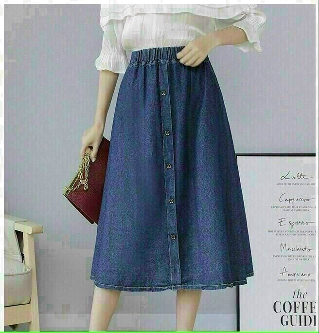 Chân váy denim chữ a