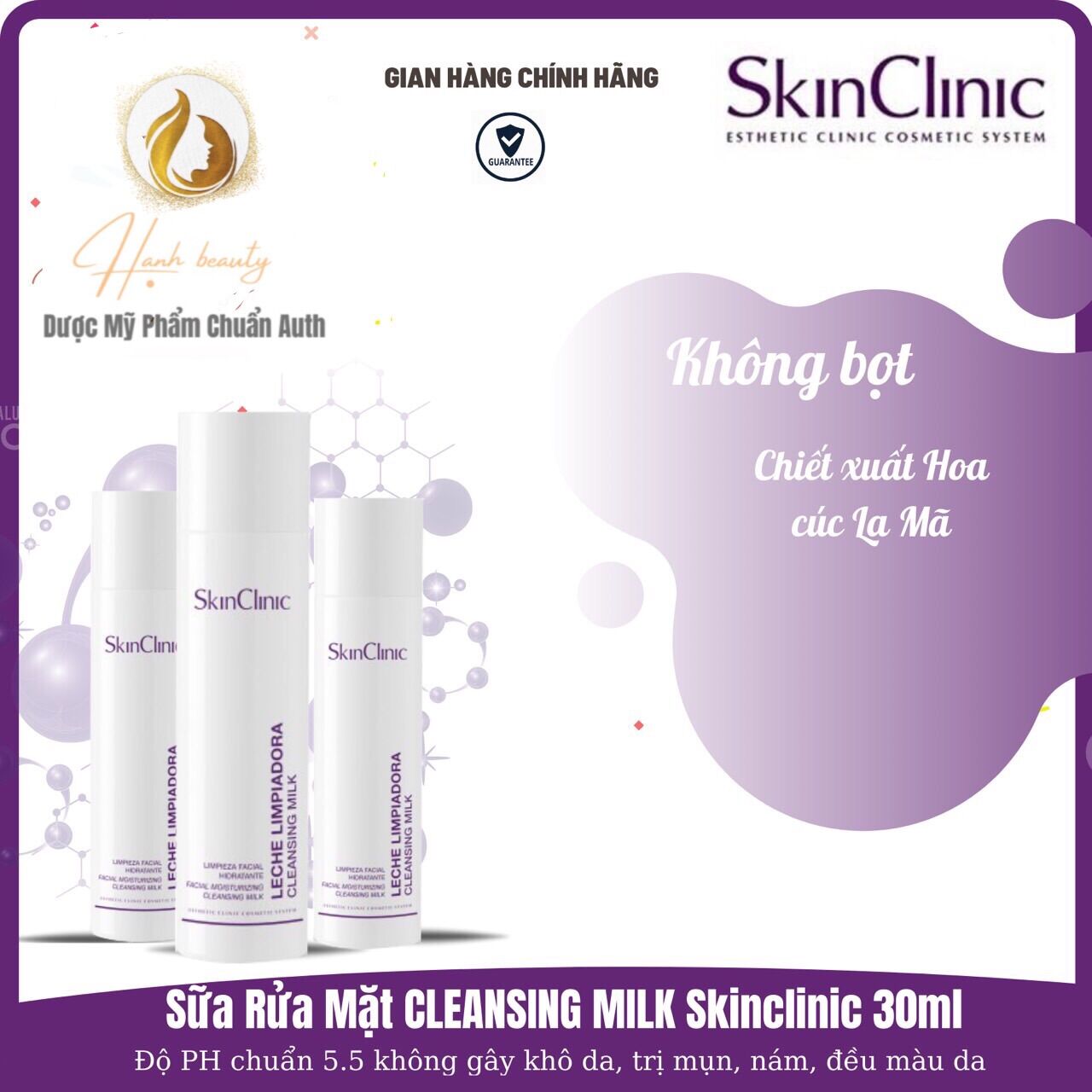 Sữa Rửa Mặt Cleansing Mink Skin Clinic Dành cho mọi loại da