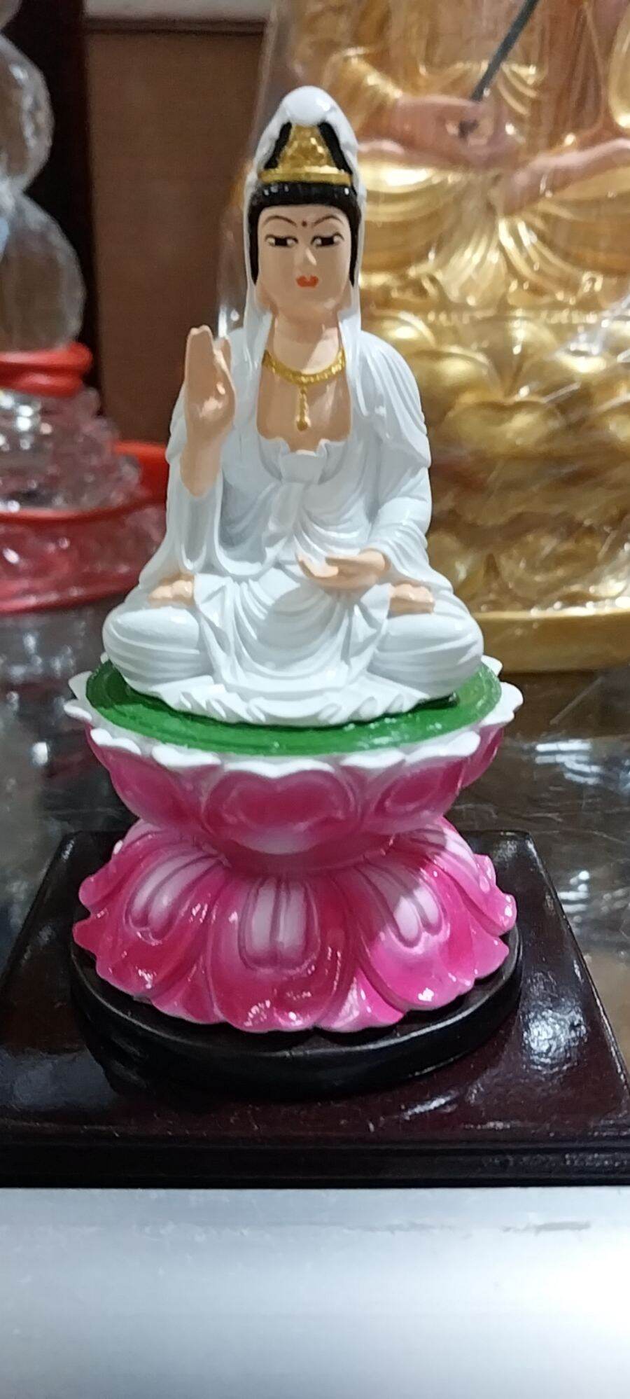 [ HCM ] TƯỢNG MẸ QUAN ÂM NGỒI 12cm
