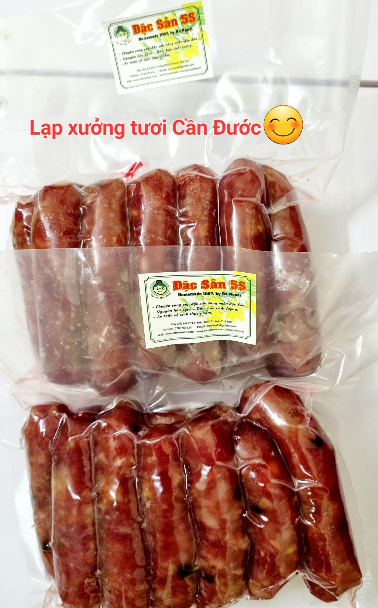 Lạp xưởng tươi cần đước Đặc Sản 5S