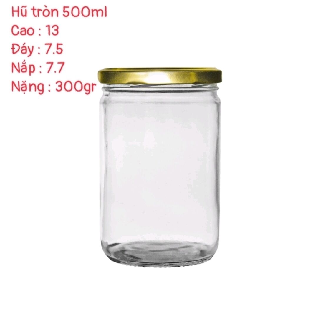 Combo 10 hũ thủy tinh Cao cấp 500ml đựng thực phẩm