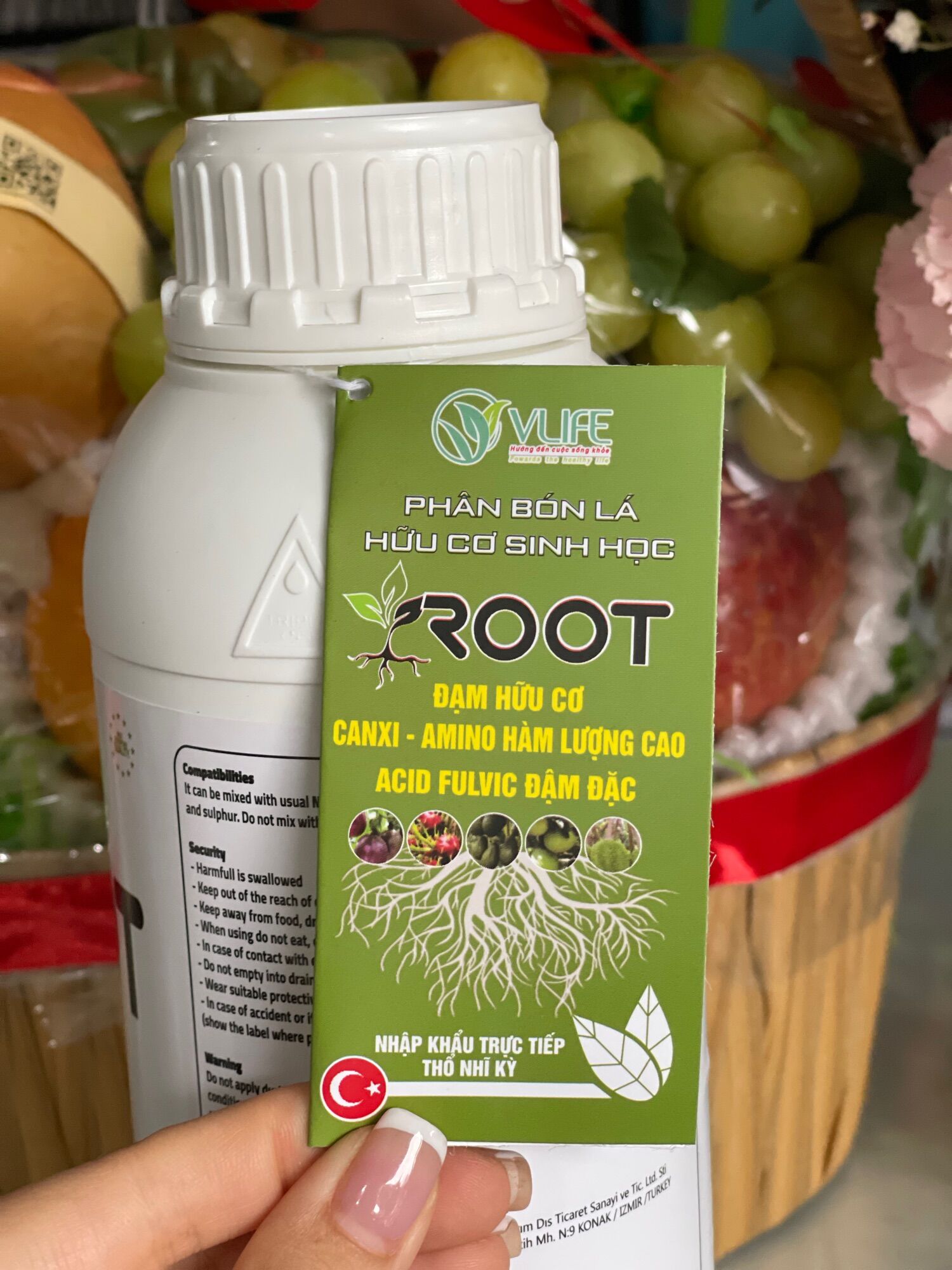 Phân bón lá hc sinh học root- -đạm hc-canxi-amino hàm lượng cao- axit fulvic đậm đặc nhập khẩu trực tiếp thổ nhĩ kỳ bởi cty vlife