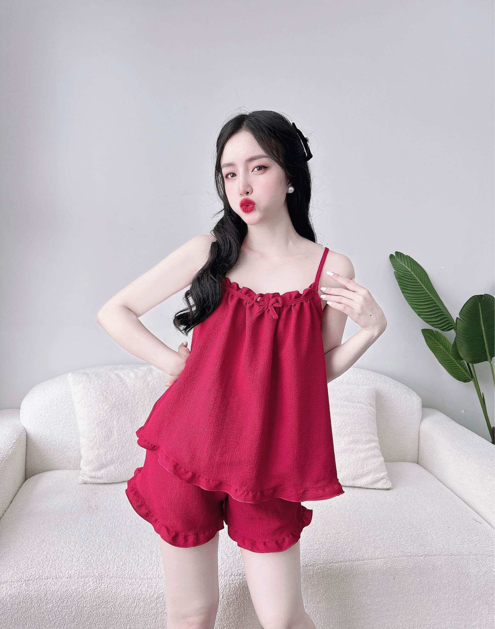 Đồ bộ hai dây mặc nhà cực xinh phom 40-58kg