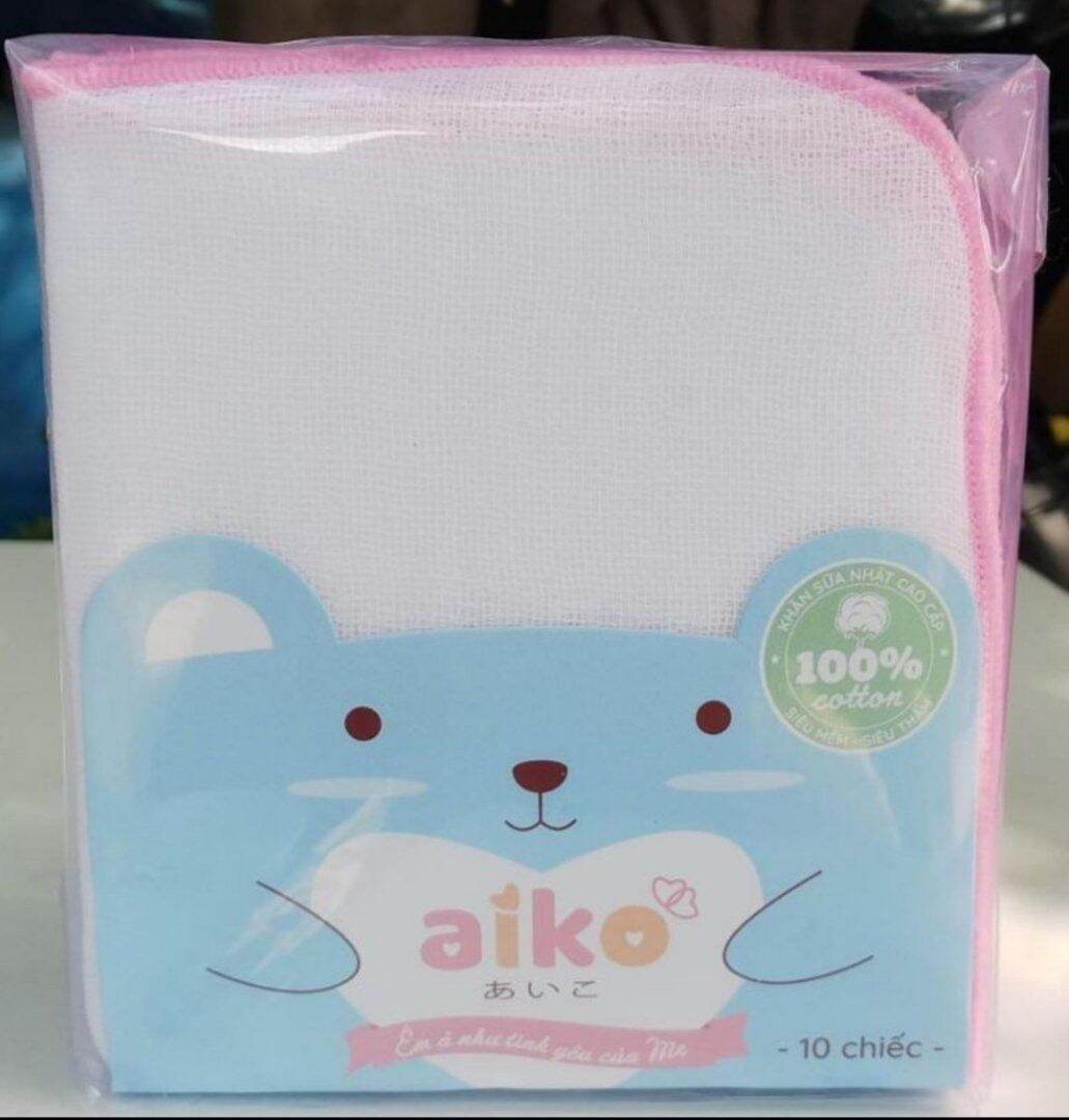 (Chính Hãng Aiko) Khăn sữa khăn gạc cao cấp AIko cho bé