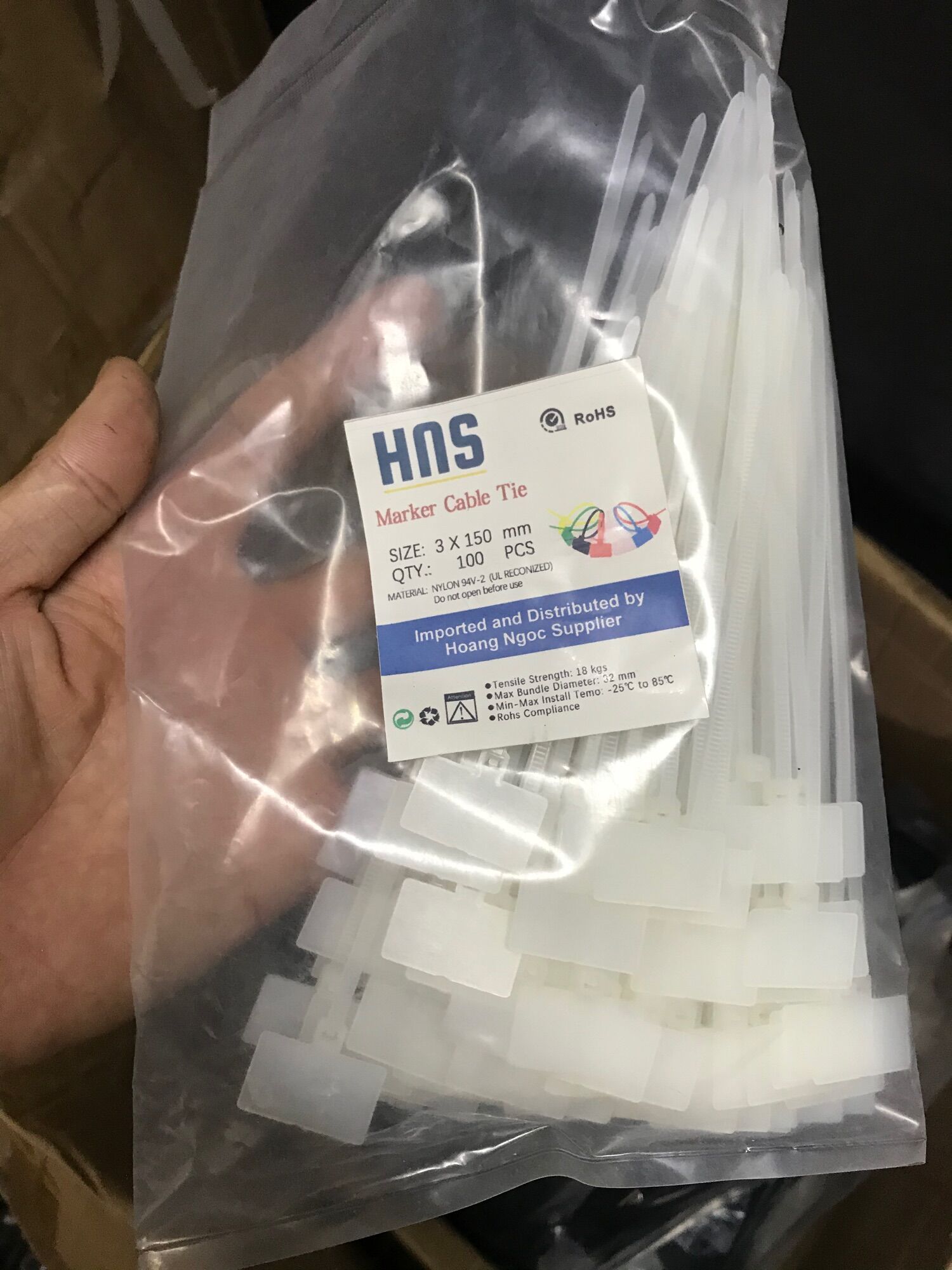 Dây rút nhãn - dây rút đánh dấu - dây thít nhãn dài 15cm