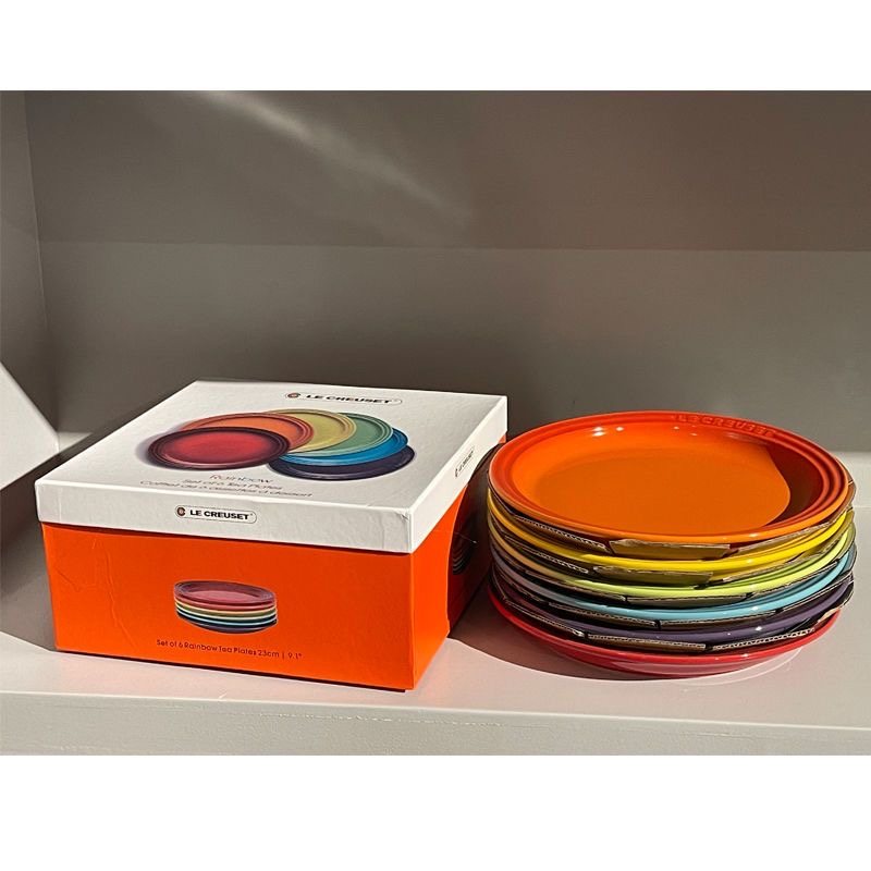 Hộp đĩa Le Creuset đường kính 23 cm, 9 inch - Le Creuset Plates 9" set of 6pcs gift box